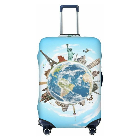 World Travel Luggage Cover Anti Scratch, Elastic Suitcase Protector Suitcase Covers for Luggage Fits 18-32 Inch Luggage