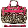 thumbnail image 1 of World Traveler Leopard 16-inch Carry-On Duffel Bag - Pink Trim Leopard, 1 of 4