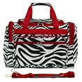 thumbnail image 1 of World Traveler 16-inch Carry-On Duffel Bag - Red Trim Zebra, 1 of 7