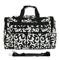 World Traveler 19-inch Carry-On Shoulder Duffel Bag - Black/White