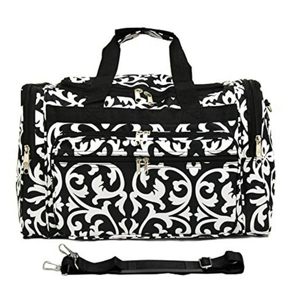 World Traveler 19-inch Carry-On Shoulder Duffel Bag - Black/White