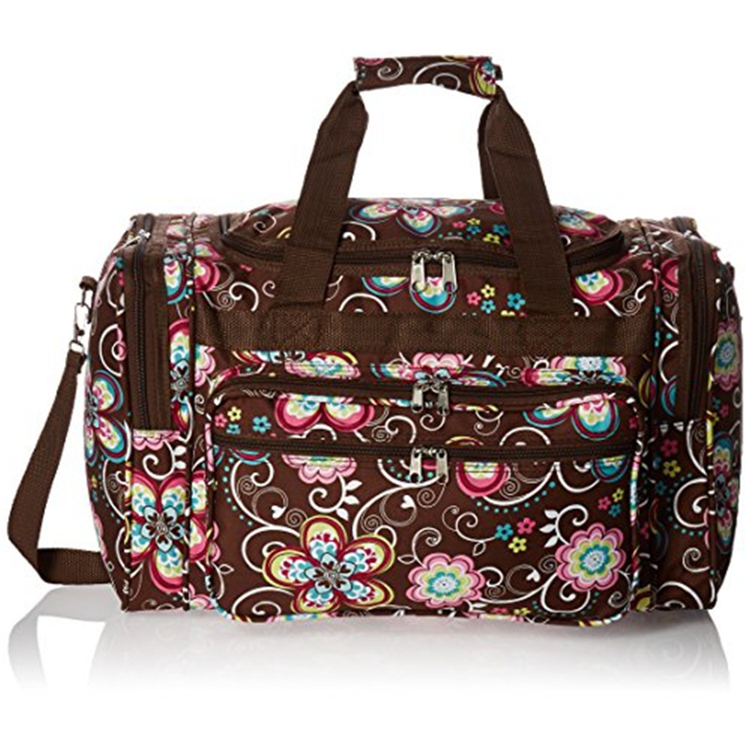 World Traveler 19-inch Carry-On Shoulder Duffel Bag - Brown Daisy - image 1 of 2