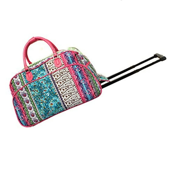 World Traveler 21-Inch Carry-On Rolling Duffel Bag - Bohemian