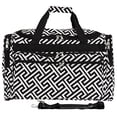 thumbnail image 1 of World Traveler 22-inch Travel Duffel Bag - Black White Greek Key, 1 of 5