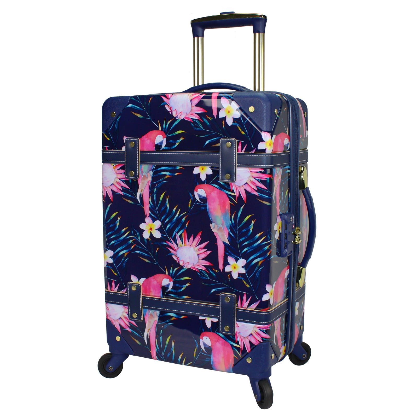 World Traveler Chariot Trunk Style 20-Inch Carry-On Luggage - Parrot