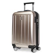 World Traveler Contour 20-Inch Carry-On Lightweight Polycarbonate Hardside Expandable Spinner Luggage with TSA Lock - Champagne