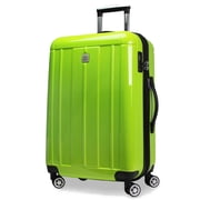 World Traveler Contour 24-Inch Lightweight Polycarbonate Hardside Expandable Spinner Luggage with TSA Lock - Apple Green
