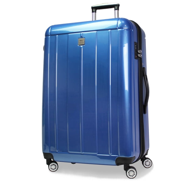 World Traveler Contour 28-Inch Lightweight Polycarbonate Hardside Expandable Spinner Luggage with TSA Lock - Blue