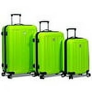 World Traveler Contour Hardside 3-Piece Spinner Luggage Set - Apple Green