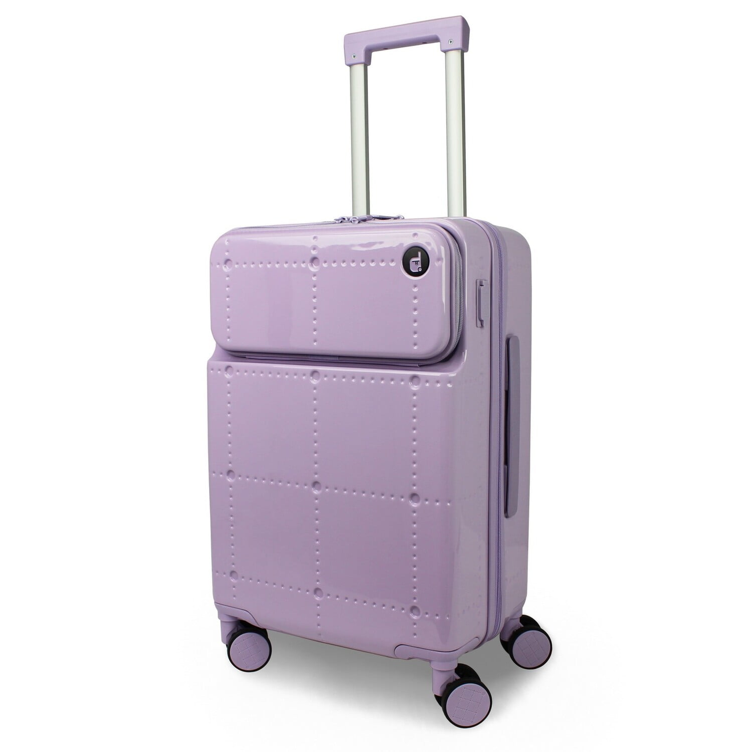 World Traveler Dejuno Avery Smart 20-Inch Carry-On Luggage with USB & USB-C Ports - Lavender