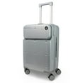 thumbnail image 1 of World Traveler Dejuno Avery Smart 20-Inch Carry-On Luggage with USB & USB-C Ports - Silver, 1 of 6
