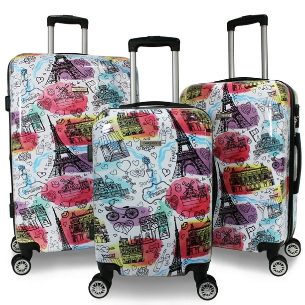 World Traveler Dejuno Parisian Landmarks 3-Piece Polycarbonate