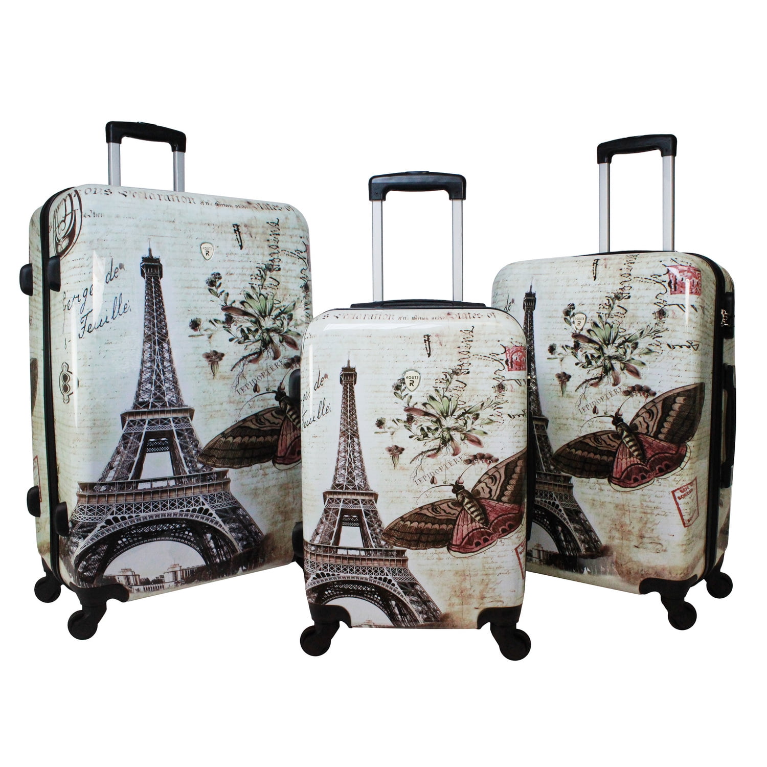 World Traveler Destinations Hardside 3Piece Spinner Luggage Set