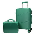 thumbnail image 1 of World Traveler Highways 2-Piece Hardside Carry-On Spinner Luggage Set - Green, 1 of 9
