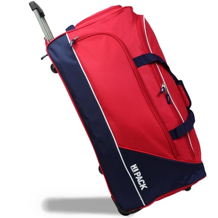World Traveler Hipack Lightweight 28-Inch Rolling Duffel Bag - Red Navy