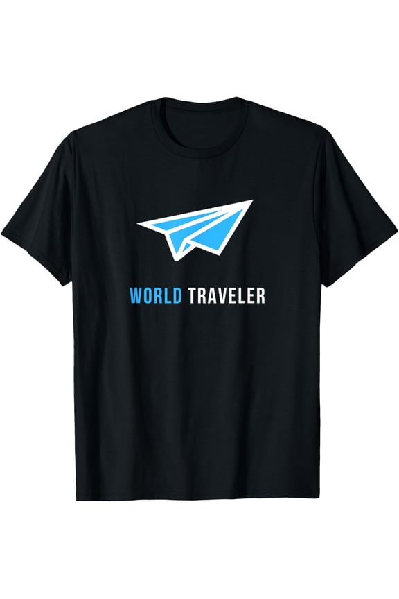 World Traveler Origami Paper Airplane Shirt T-Shirt