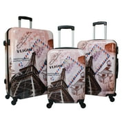 World Traveler Paris Collection Hardside 3-Piece Spinner Luggage Set