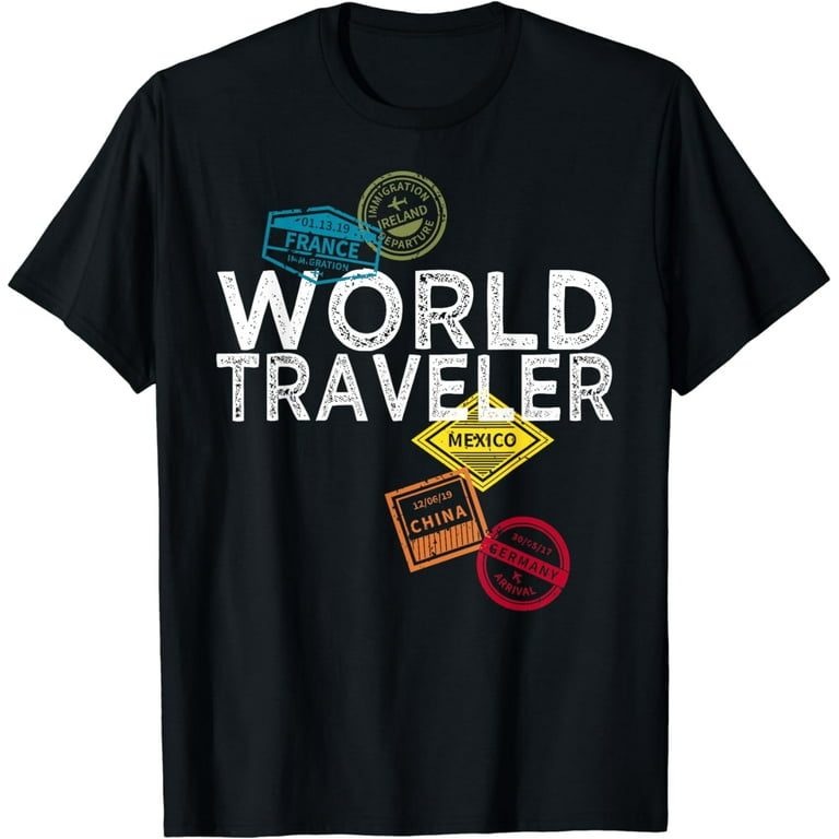 World Traveler Passport Stamp Gift Shirt For Men And Women World Traveler Passport Stamp Gift Shirt For Men And Women