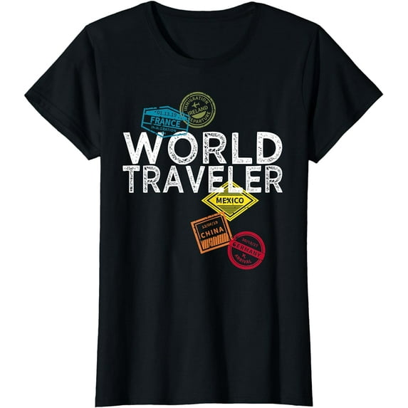 World Traveler Passport stamp gift shirt T-Shirt