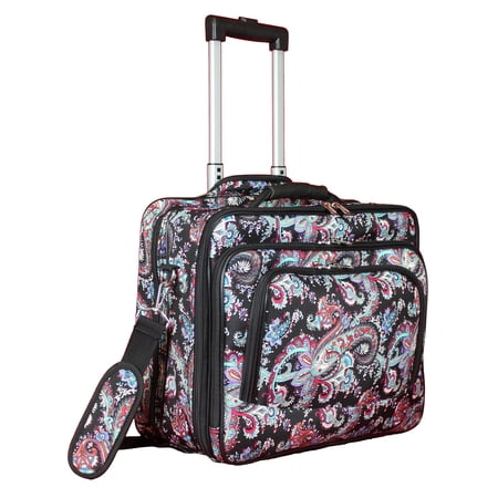 World Traveler Polyester Paisley 17" Laptop Rolling Case