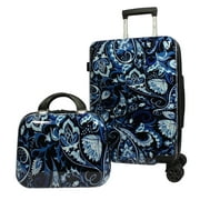 World Traveler Seasons 2-Piece Hardside Carry-On Spinner Luggage Set – Paisley