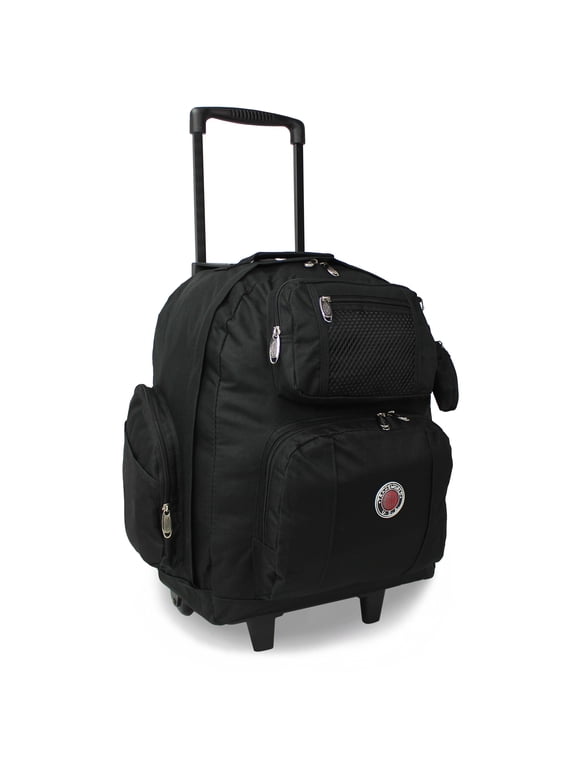 Transworld 22-Inch Carry-On Rolling Backpack Airline Approved Size - Black