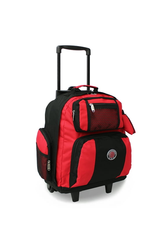 Transworld 22-Inch Carry-On Rolling Backpack Airline Approved Size - Red