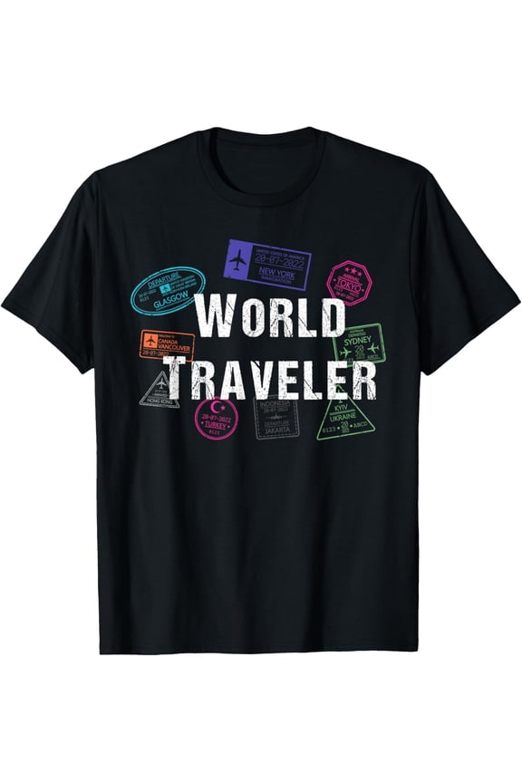 World Traveler Wanderlust Backpacking Traveler T-Shirt
