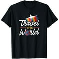 thumbnail image 1 of World Trip Travel Around World Tour Traveller Gift T-Shirt Black 4X-Large, 1 of 4