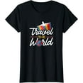 thumbnail image 1 of World Trip Travel Around World Tour Traveller Gift T-Shirt, 1 of 3