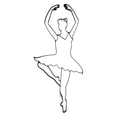 thumbnail image 1 of World Unique BD-1124 Ballet Dancer - 38 x 15 x 0.5 in., 1 of 3