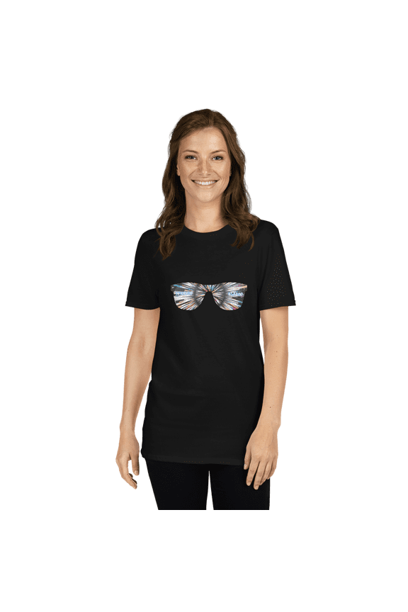 - Eye Glass Design - Short-Sleeve Unisex T-Shirt (Black, L)