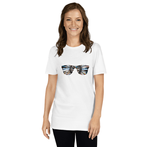 World View - Eye Glass Design - Short-Sleeve Unisex T-Shirt (White, XL)