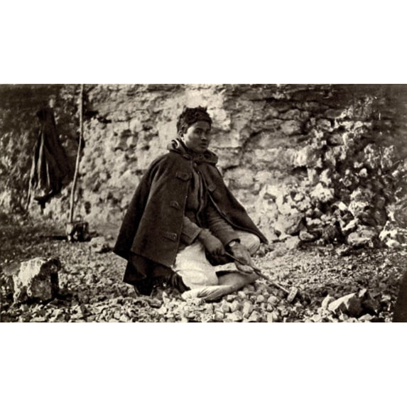 World War 1 Battle Of Verdun. Indo-Chinese Soldier In The Out-Of-Doors Winter Garb Provided To The French Colonials. He Was Relieved From Winter Exposure In The Trenches History (36 x 24)