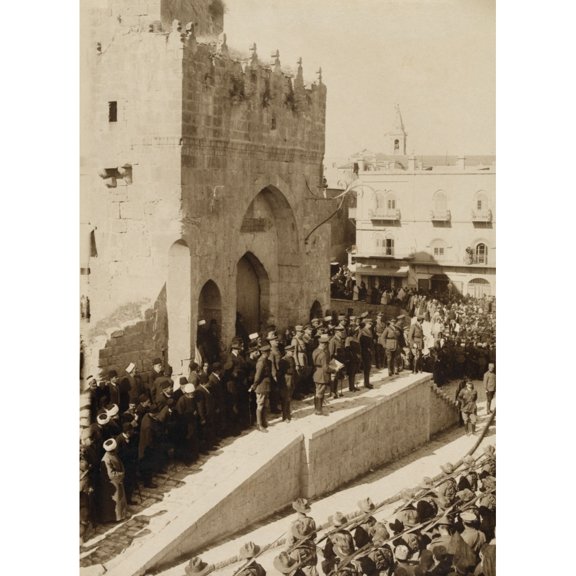 World War 1 In The Middle East. General Allenbys Proclamation Of Martial Law In Jerusalem Being Read In English At The