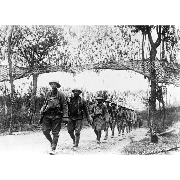 World War 1. U.S. Army Infantry Troops From An African American Unit Marching Northwest Of Verdun History