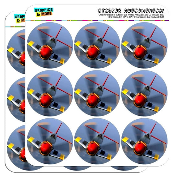 World War 2 II Fighter Plane Aircraft 2" Scrapbooking Crafting Stickers