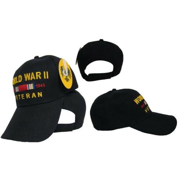 World War 2 II Veteran Hat Cap World War II WWII 1941-1945 Ribbon Hat Cap