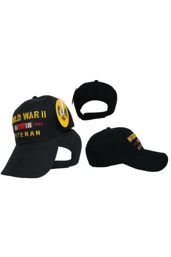 World War 2 II Veteran Hat Cap World War II WWII 1941-1945 Ribbon Hat Cap