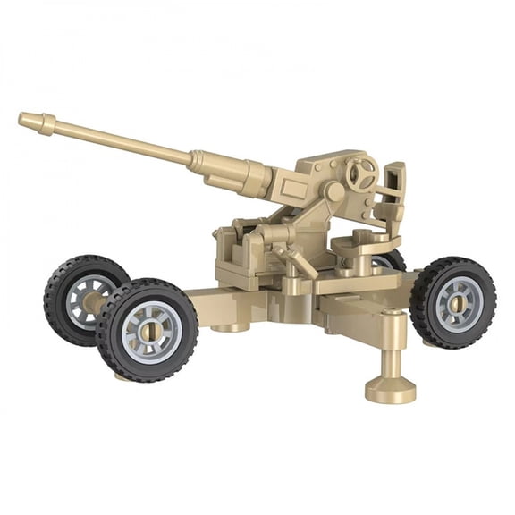 World War 2 WW2 Military Cannon Weapons Antiaircraft Gun MOC Building Blocks Bricks Model DIY Assembly Bricks Toys For Kids