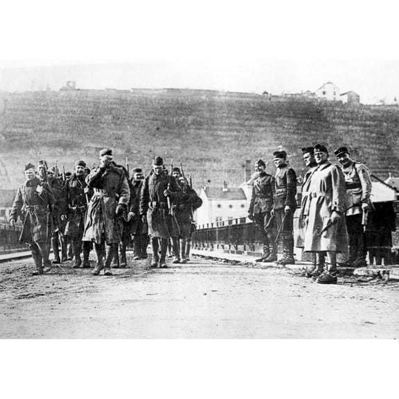 World War I Americans March Into Germany. Undated Photo.. Courtesy Csu Archives Everett Collection History