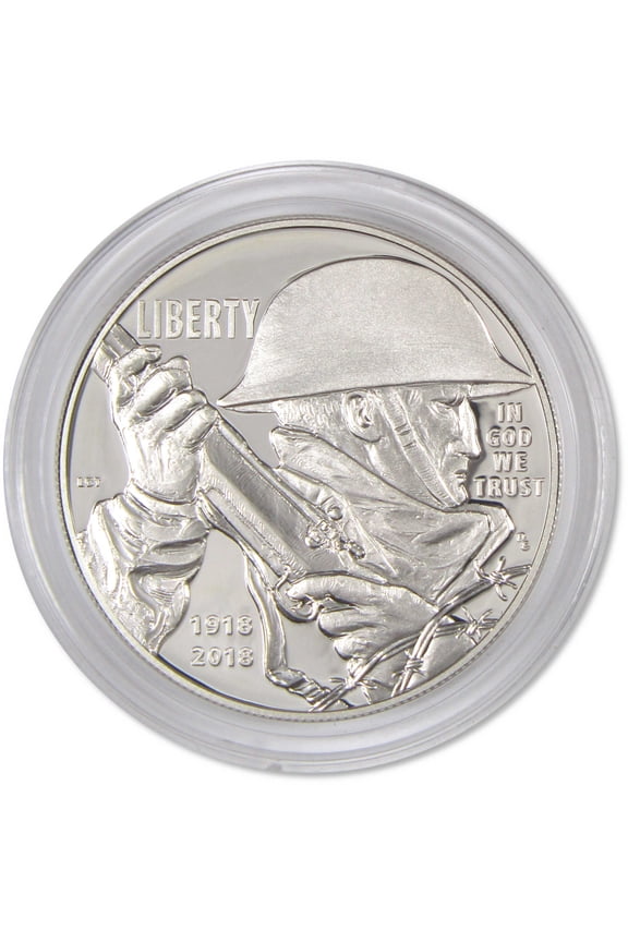 World War I Centennial Commemorative Dollar 2018 P Choice Proof Silver