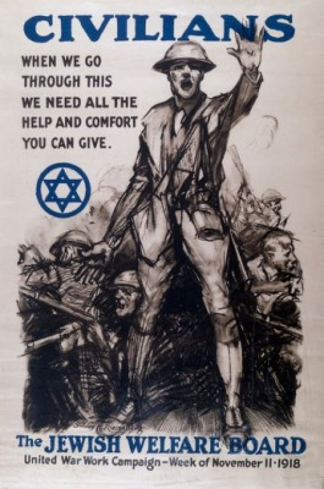 World War I - Civilians Poster Canvas Art - (18 x 24)
