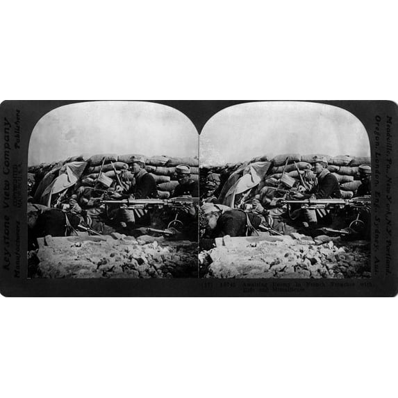 World War I: French Trench. /Nalert French Soldiers In A Trench In Northern France, During World War I. Stereograph, 1914-1918. Poster Print by (24 x 36)