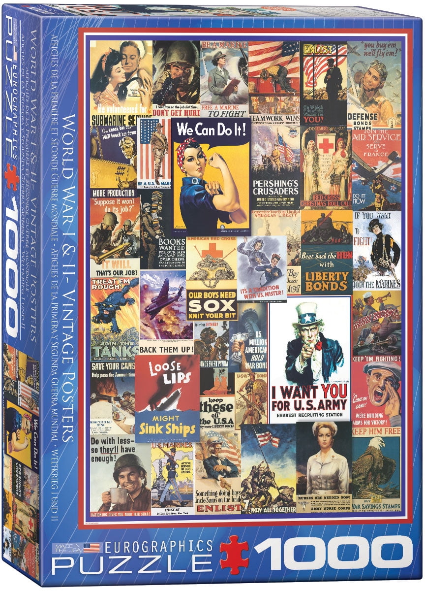 World War I & II Vintage Posters 1000-Piece Puzzle