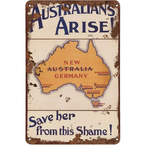 World War I One Tin Sign Metal Poster Retro Vintage Metal Tin Sign WWI Signs & Home Bar Kitchen Wall Decor Signs 12x8Inch WWI-25
