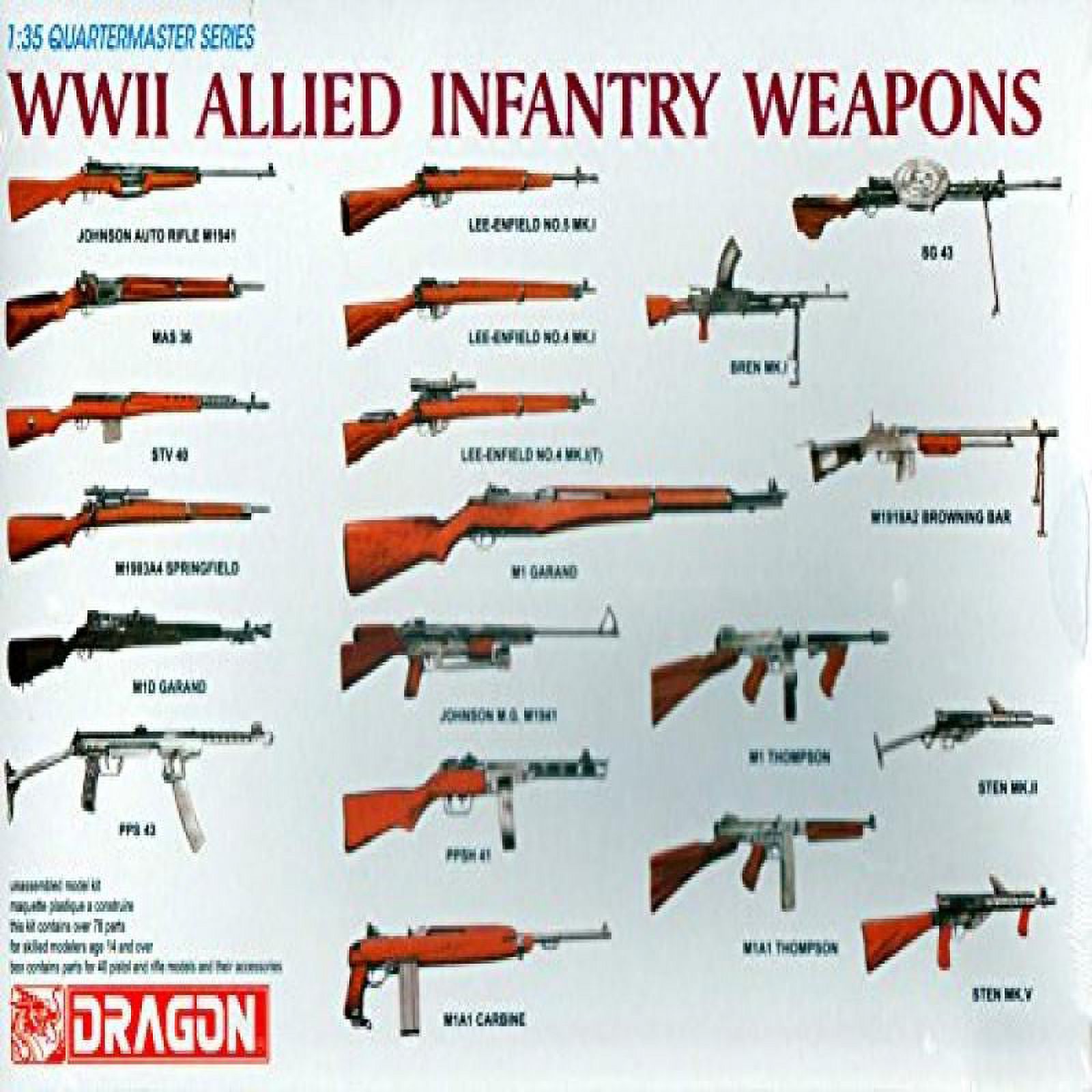 World War II Allied Infantry Weapons 1/35 Scale Quartermaster Series By