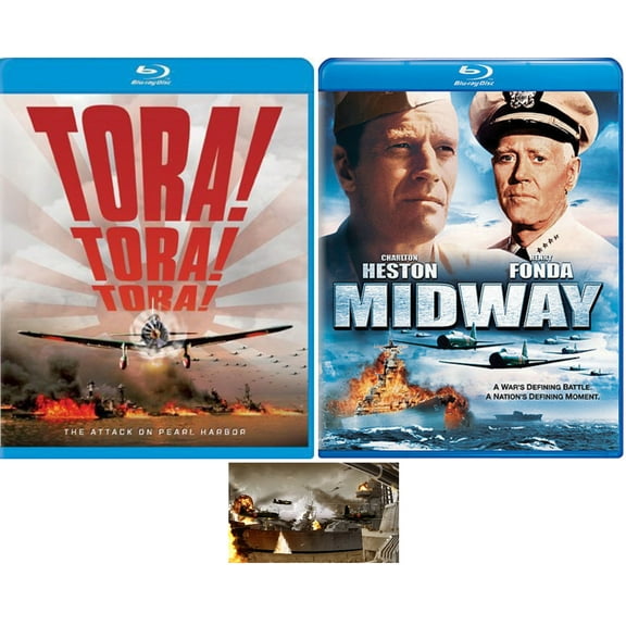 World War II Double Feature Tora, Tora, Tora & Midway 2 Blu Ray Set Includes Glossy Print Pearl Harbor Art Card