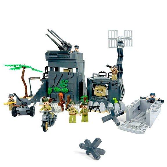 General Jims Toys & Bricks World War II Atlantic Wall Building Blocks Set, Military Diorama Model