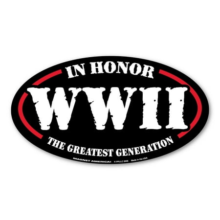 World War II In Honor Oval Magnet
